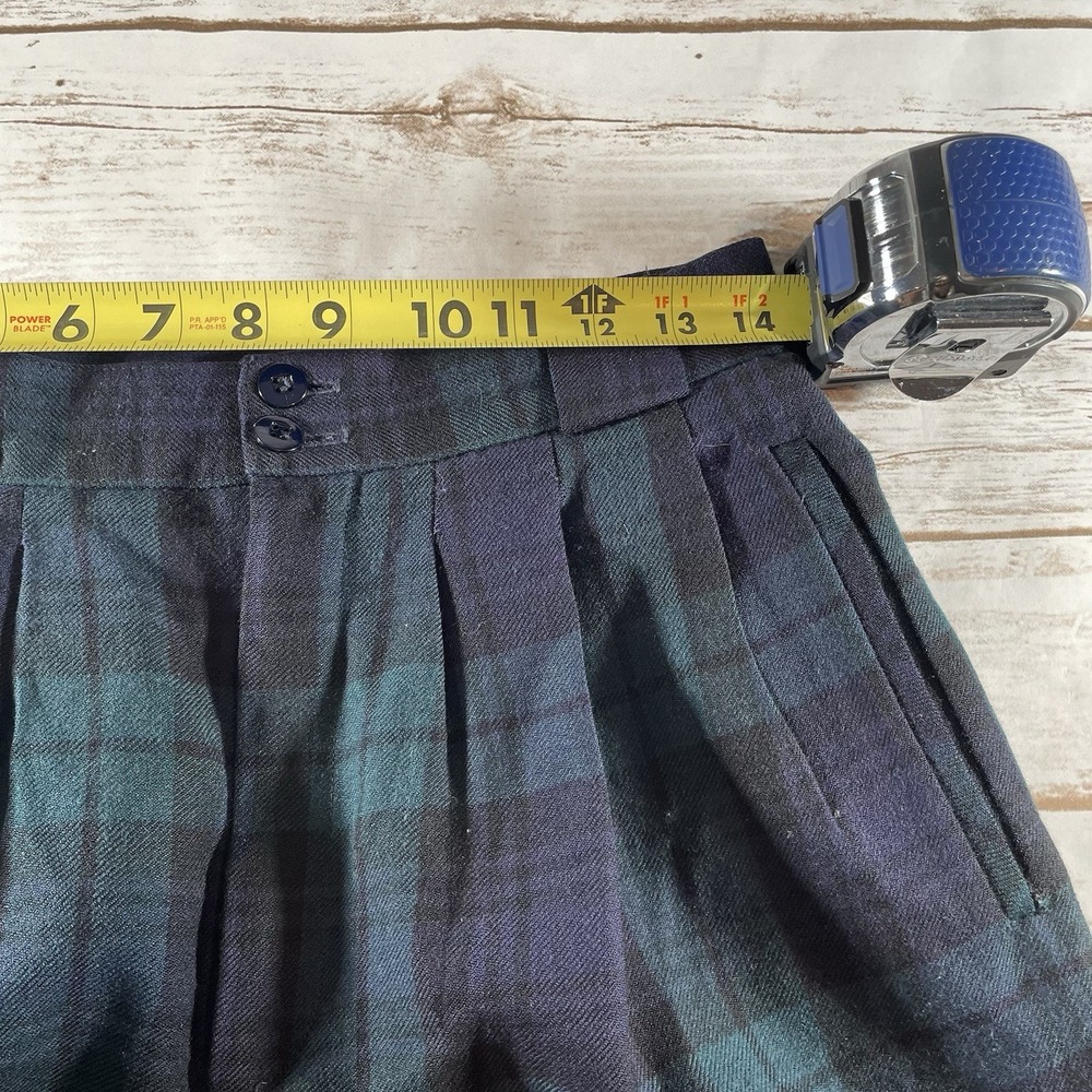 Vintage Wool Tartan Plaid Pants Size 10 Collectible Gold by Giorgio Sari Angelo - Picture 5 of 6